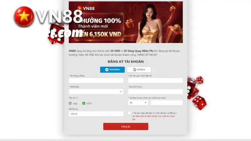Hướng dẫn đăng ký và đăng nhập VN88 chi tiết